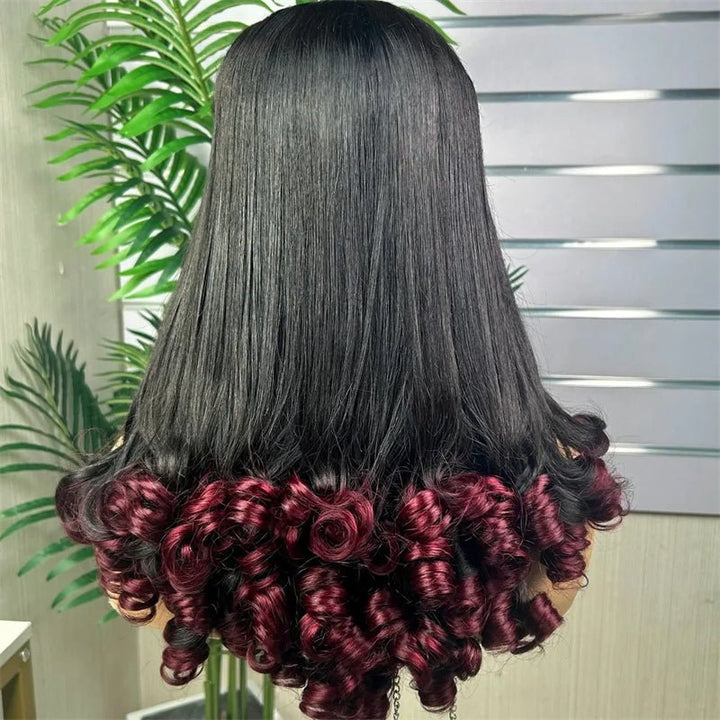 Lemoda Flower Curly Glueless Wigs Double Drawn Romantic Bouncy Wave 5x5 Human Hair Wigs - Lemoda Hair
