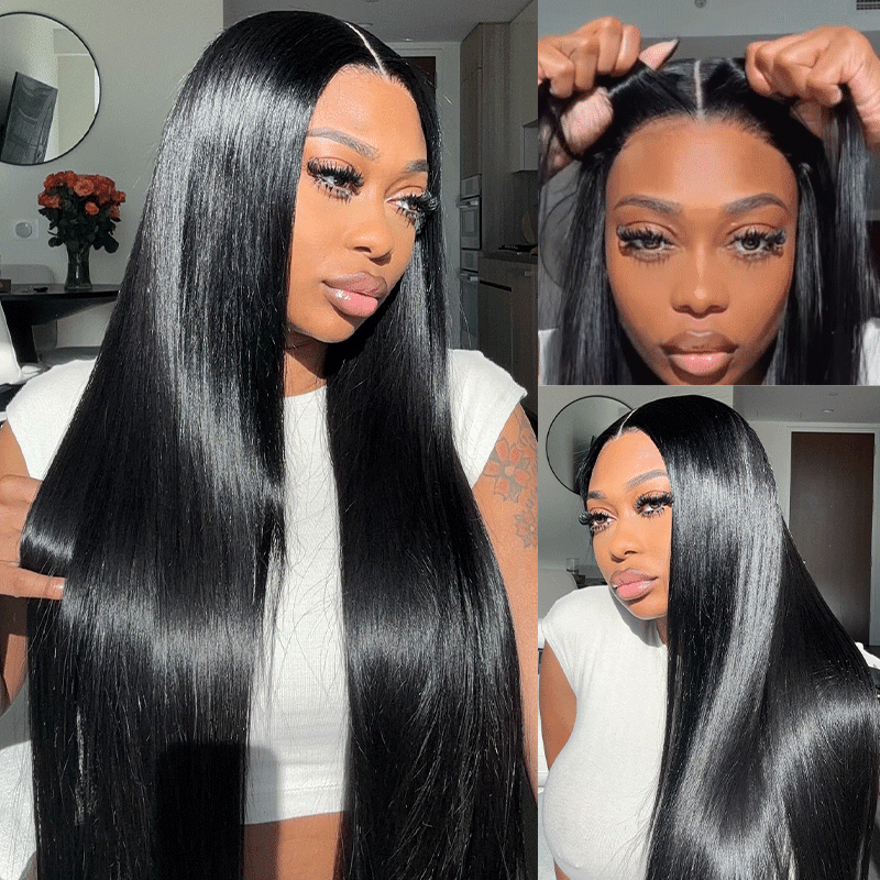 Lemoda Glueless Wig 5x5 Lace Closure Wigs Sliky Straight Wear Go Wigs Bleached Knots - Lemoda Hair