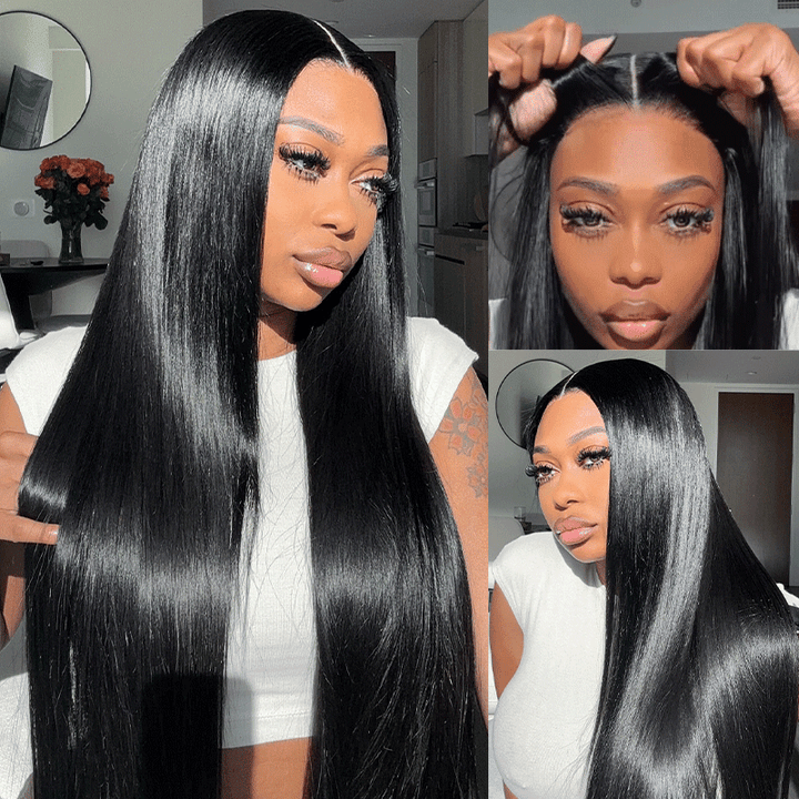 Lemoda Glueless Wig 5x5 Lace Closure Wigs Sliky Straight Wear Go Wigs Bleached Knots - Lemoda Hair