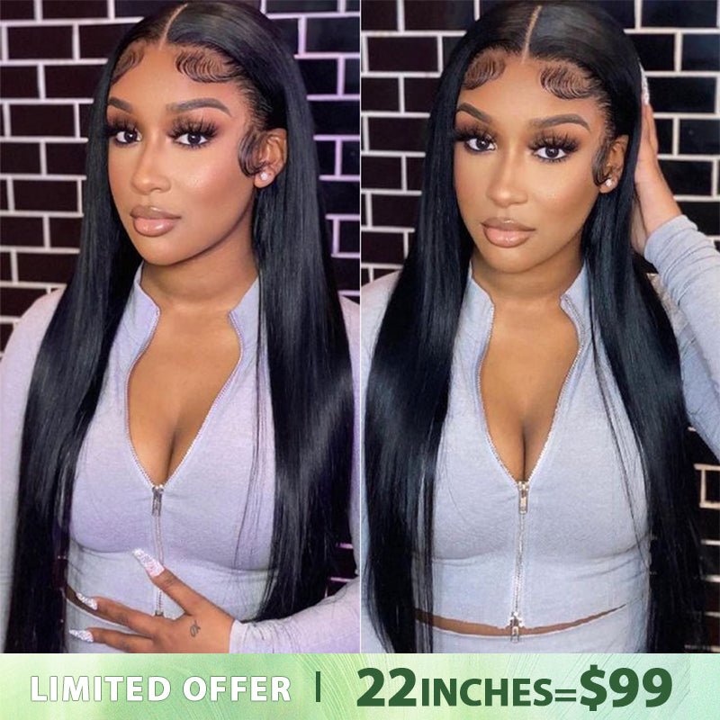 Lemoda Glueless Wigs Silky Straight Hair 5x5/7x5 Lace Closure Wig Pre - Bleached Knots Wear & Go Wigs - Lemoda Hair