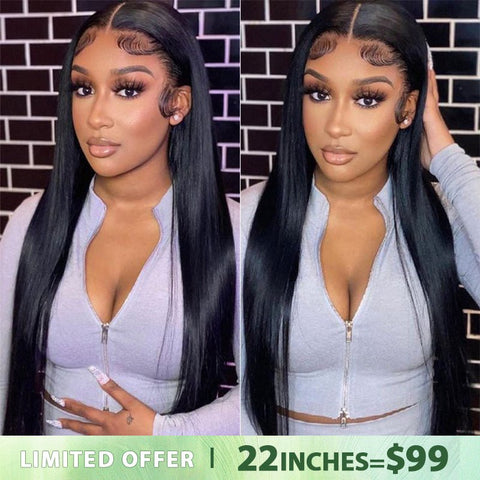 Lemoda Glueless Wigs Silky Straight Hair 5x5/7x5 Lace Closure Wig Pre - Bleached Knots Wear & Go Wigs - Lemoda Hair