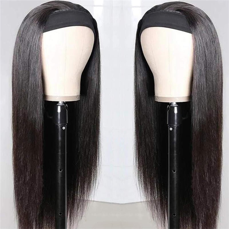 Lemoda Headband Wigs Straight Human Hair Glueless Wigs No Lace 150% - Lemoda Hair