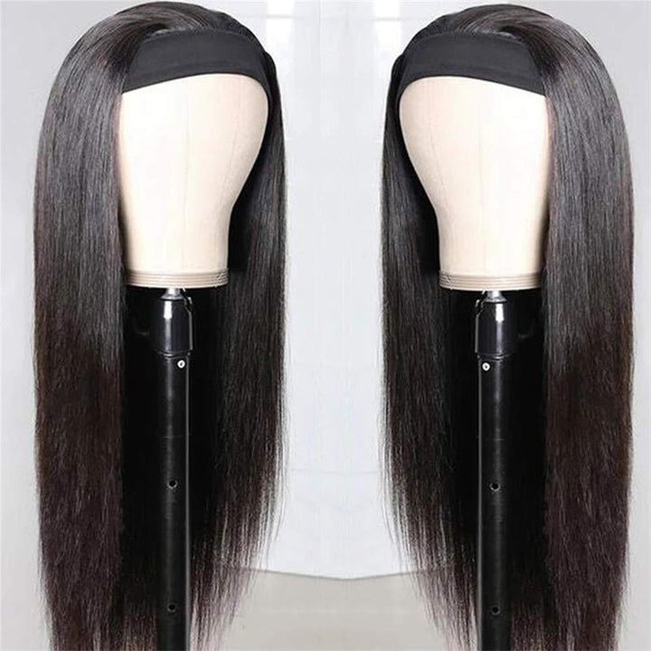 Lemoda Headband Wigs Straight Human Hair Glueless Wigs No Lace 150% - Lemoda Hair