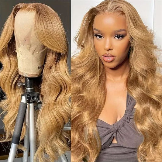 Lemoda Honey Blonde Body Wave 13x6 Lace Front Wigs HD Transparent Pre Plucked Human Hair Wigs With Baby Hair - Lemoda Hair
