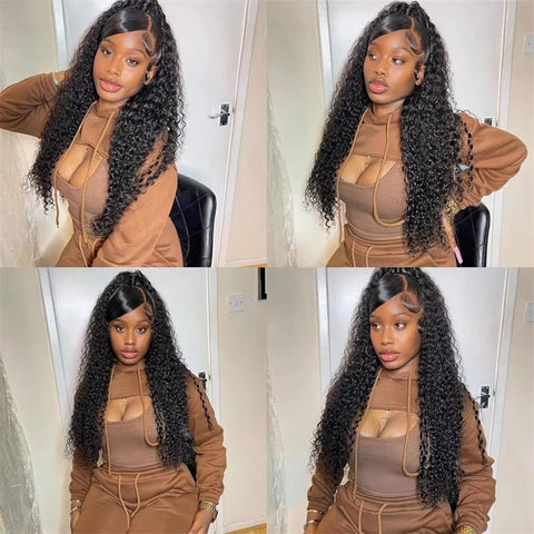 Lemoda Kinky Curly Invisi - Drawstring Snug Fit 360 Lace Wigs HD Transparent Full Frontal Human Hair Wigs - Lemoda Hair