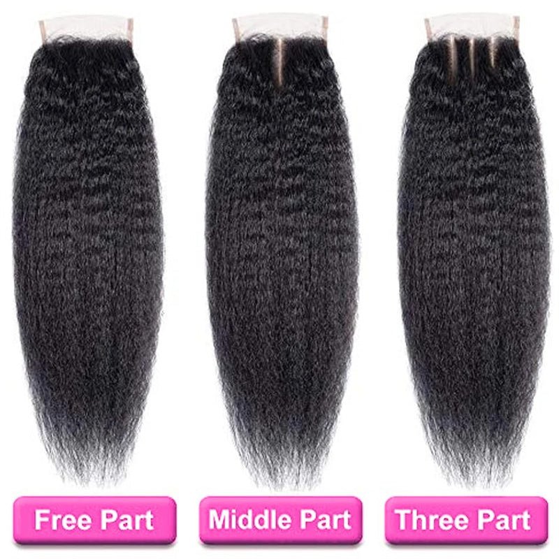 Lemoda Kinky Straight 5x5 Transparent HD Lace Closure Virgin Human Hair Frontal Closure - Lemoda Hair