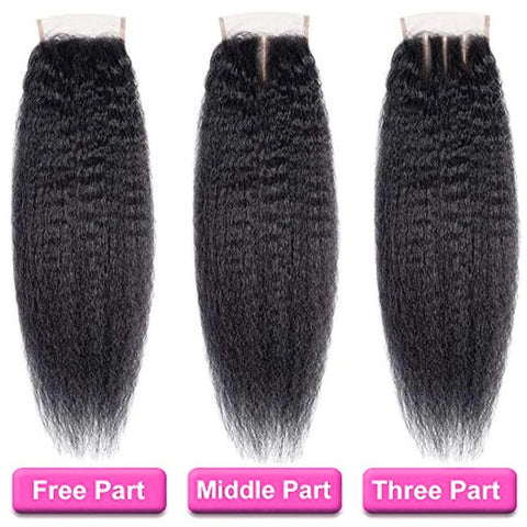 Lemoda Kinky Straight 5x5 Transparent HD Lace Closure Virgin Human Hair Frontal Closure - Lemoda Hair