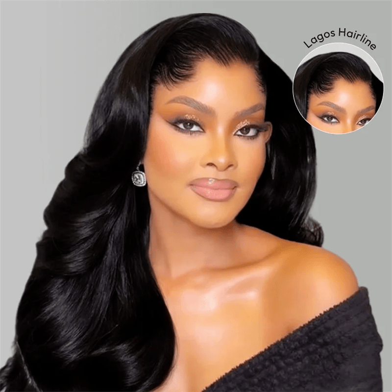 Lemoda Lagos Hairline Body Wave Undetectable HD 13x6 Lace Front Wig With Widows Peak - Lemoda Hair