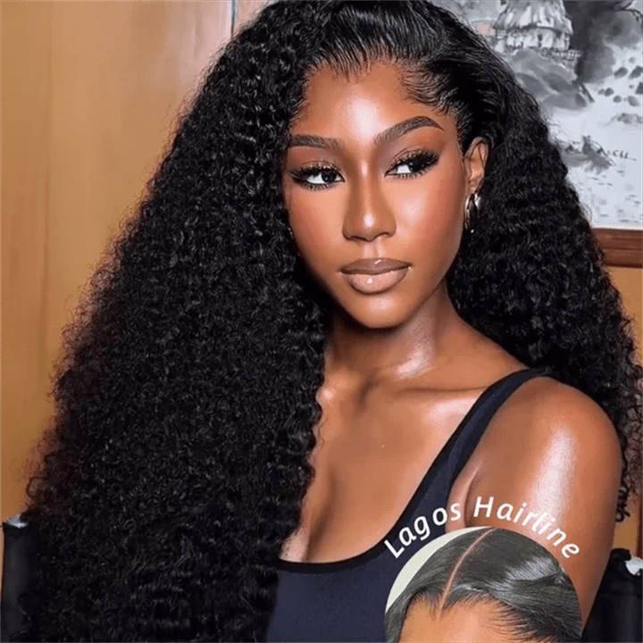 Lemoda Lagos Hairline Widows Peak Burmese Curly 13x6 HD Lace Frontal Wig Human Hair - Lemoda Hair