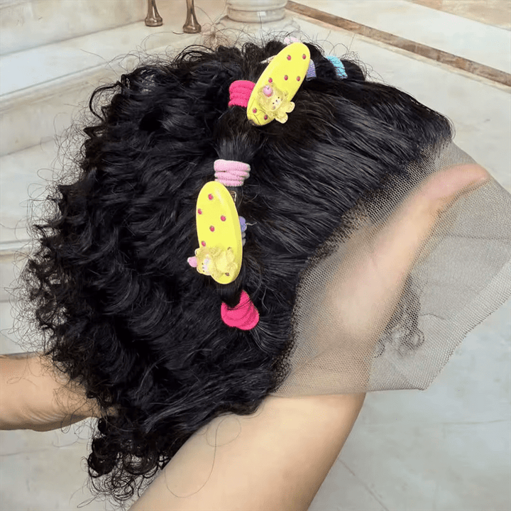 Lemoda Little Girl 4x4 Lace Closure Wigs Pre Plucked Short Curly Wig for Girl Kids - Lemoda Hair