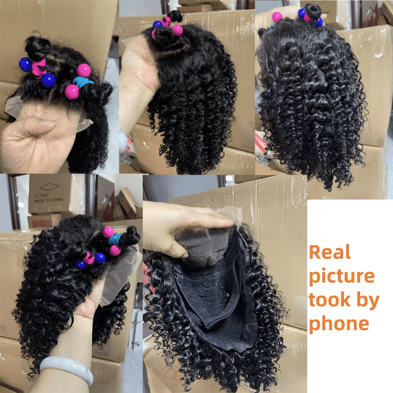 Lemoda Little Girl 4x4 Lace Closure Wigs Pre Plucked Short Curly Wig for Girl Kids - Lemoda Hair