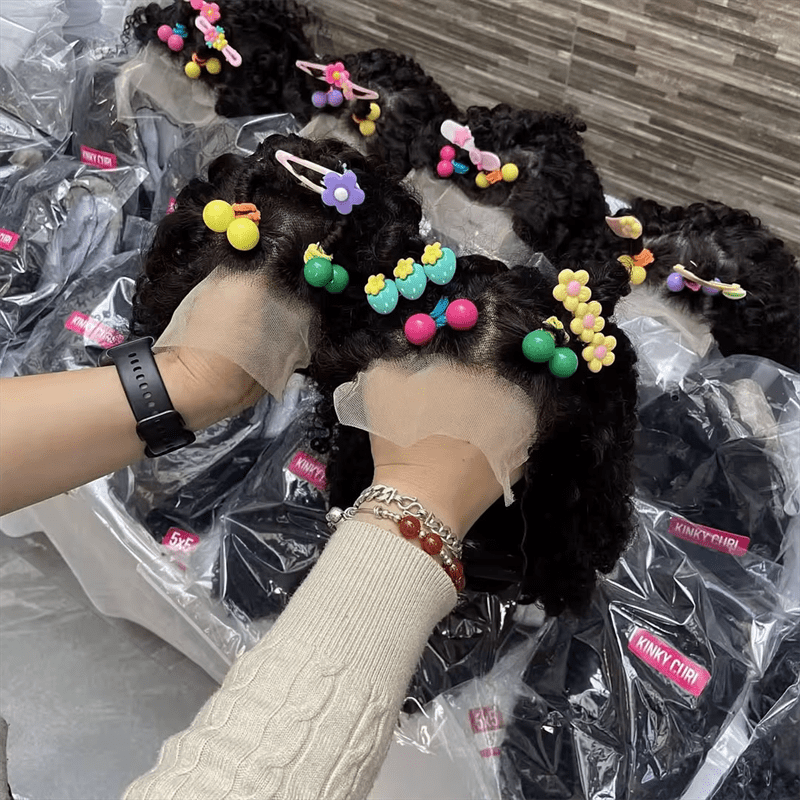 Lemoda Little Girl 4x4 Lace Closure Wigs Pre Plucked Short Curly Wig for Girl Kids - Lemoda Hair