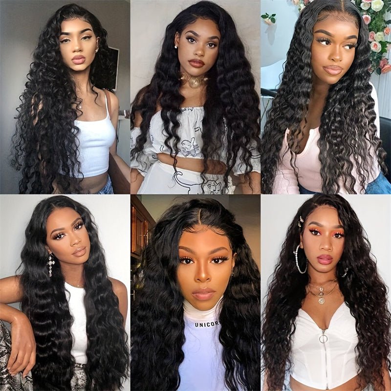Lemoda Loose Deep Wave 13x6 Lace Frontal Wigs 12A Transparent Melt Human Hair Wigs - Lemoda Hair