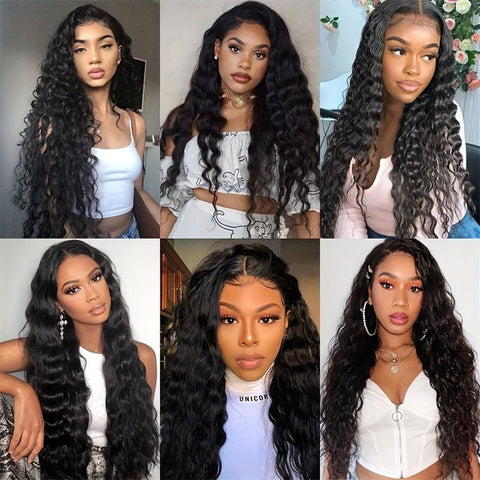 Lemoda Loose Deep Wave 13x6 Lace Frontal Wigs 12A Transparent Melt Human Hair Wigs - Lemoda Hair