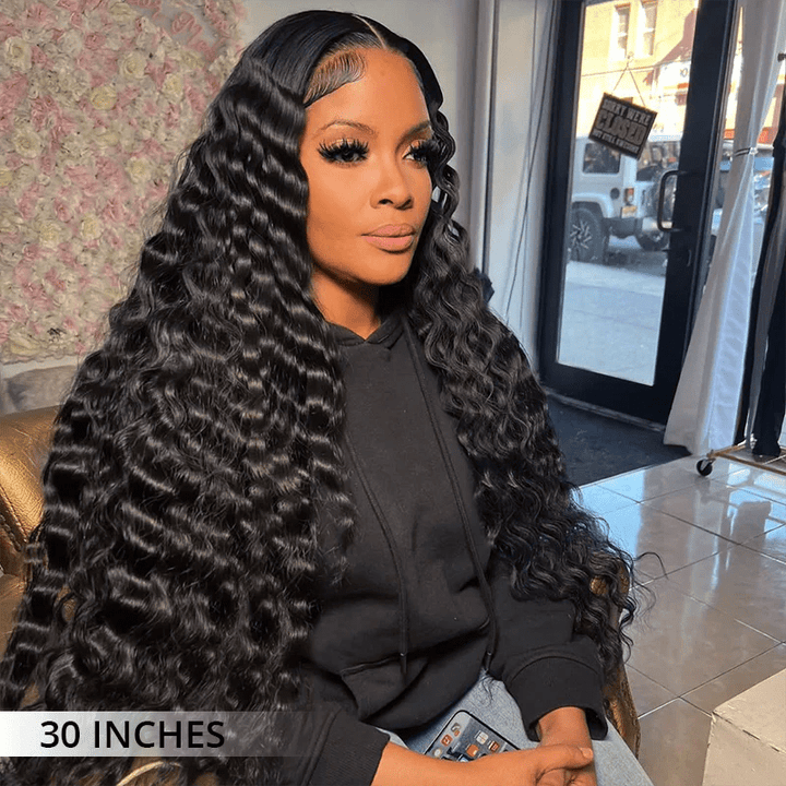Lemoda Luxury Loose Deep Wave Virgin Human Hair Lace Front Wig Pre Plucked Hairline 300% Density - Lemoda Hair