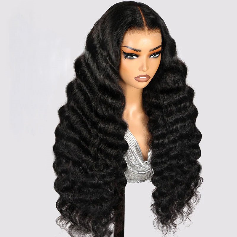 Lemoda Luxury Loose Deep Wave Virgin Human Hair Lace Front Wig Pre Plu ...