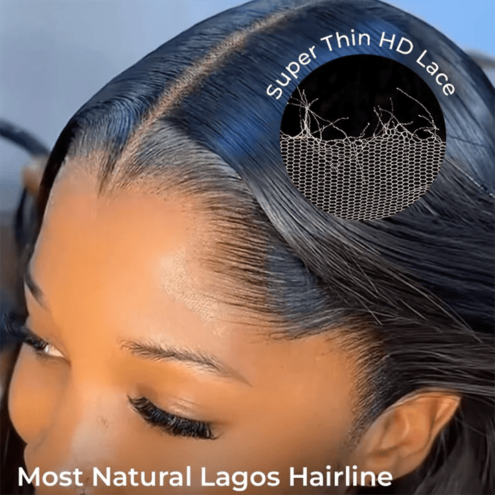 Lemoda M - Shaped Hairline Straight Hair HD 13x6 Lace Frontal Wig Lagos Hairline Wigs - Lemoda Hair