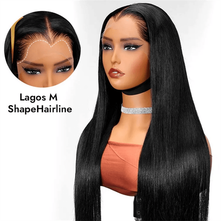 Lemoda M - Shaped Hairline Straight Hair HD 13x6 Lace Frontal Wig Lagos Hairline Wigs - Lemoda Hair