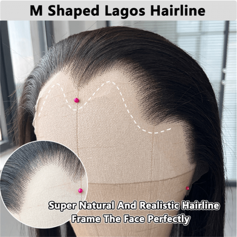 Lemoda M - Shaped Hairline Straight Hair HD 13x6 Lace Frontal Wig Lagos Hairline Wigs - Lemoda Hair