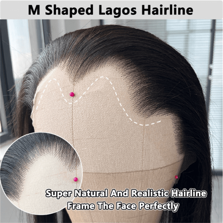 Lemoda M - Shaped Hairline Straight Hair HD 13x6 Lace Frontal Wig Lagos Hairline Wigs - Lemoda Hair