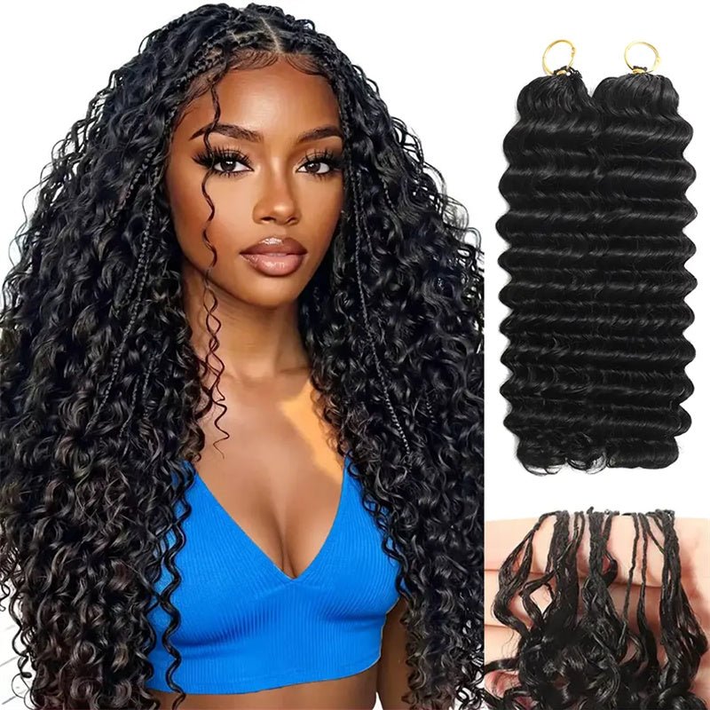 Lemoda Miracle Knots Crochet Hair Extension Deep Wave Human Hair - Lemoda Hair