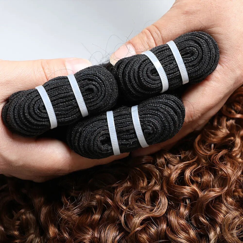 Lemoda Ombre Bundles Burmese Curly 3 PCS T1B/30/27 Brazilian Human Hair Extension - Lemoda Hair