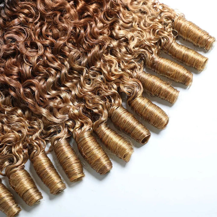 Lemoda Ombre Bundles Burmese Curly 3 PCS T1B/30/27 Brazilian Human Hair Extension - Lemoda Hair