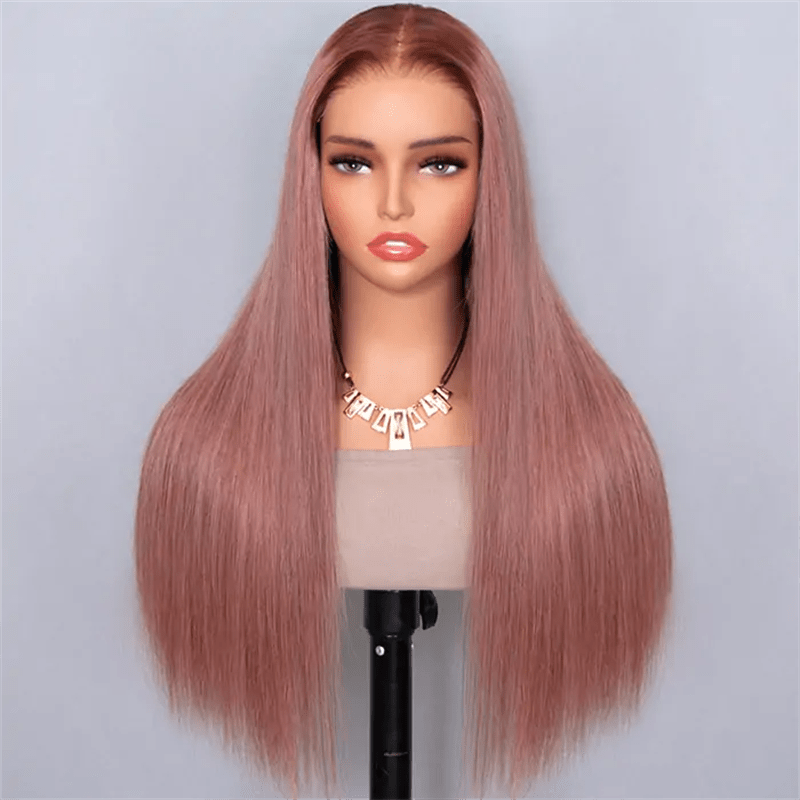 Lemoda Ombre Rose Pink 13x6 Lace Frontal Wigs 180% Colored Human Hair Wigs - Lemoda Hair