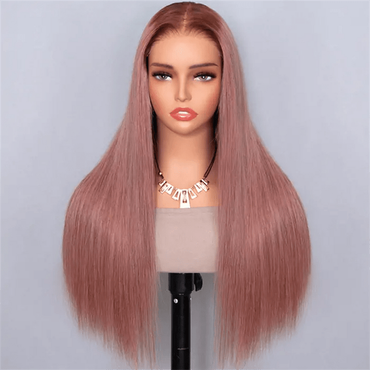 Lemoda Ombre Rose Pink 13x6 Lace Frontal Wigs 180% Colored Human Hair Wigs - Lemoda Hair
