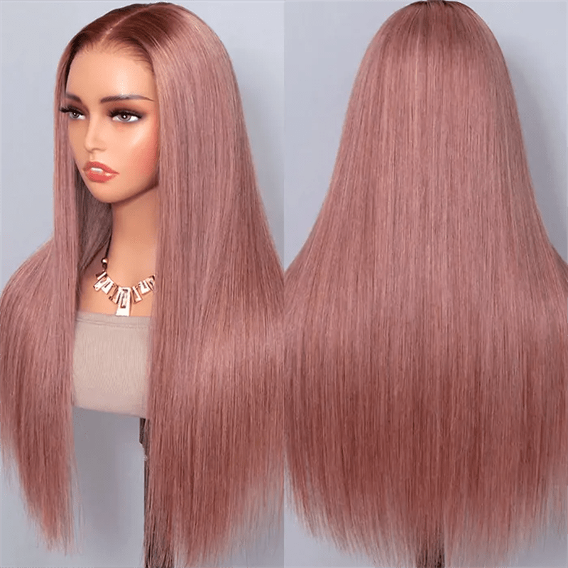 Lemoda Ombre Rose Pink 13x6 Lace Frontal Wigs 180% Colored Human Hair Wigs - Lemoda Hair