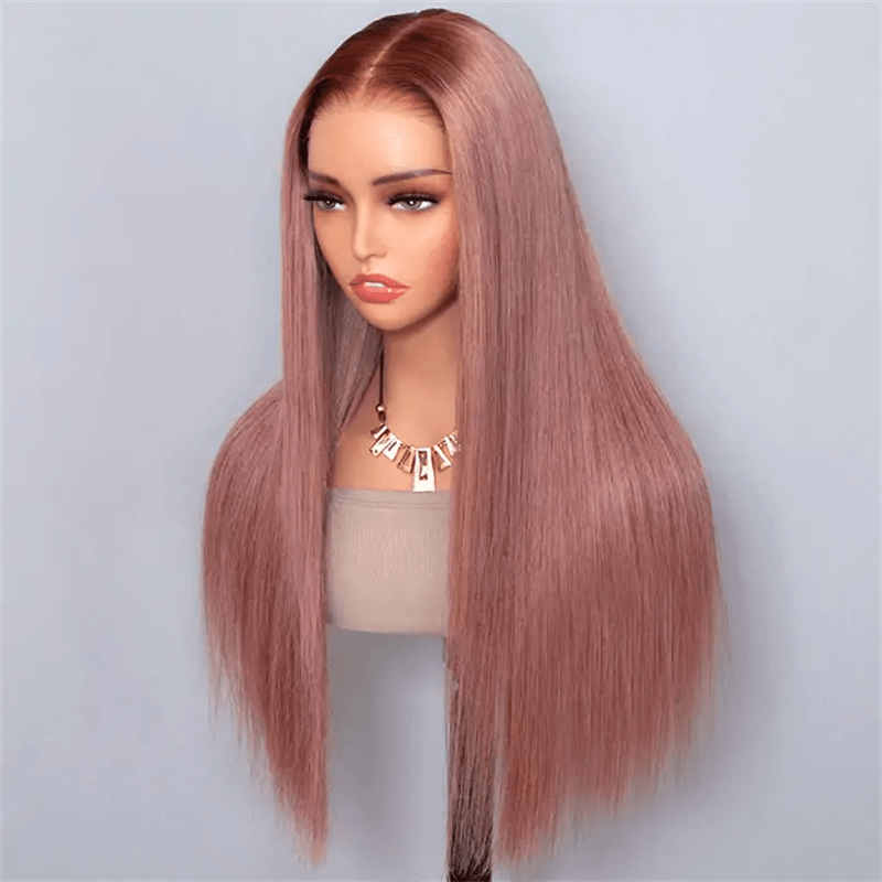 Lemoda Ombre Rose Pink 13x6 Lace Frontal Wigs 180% Colored Human Hair Wigs - Lemoda Hair