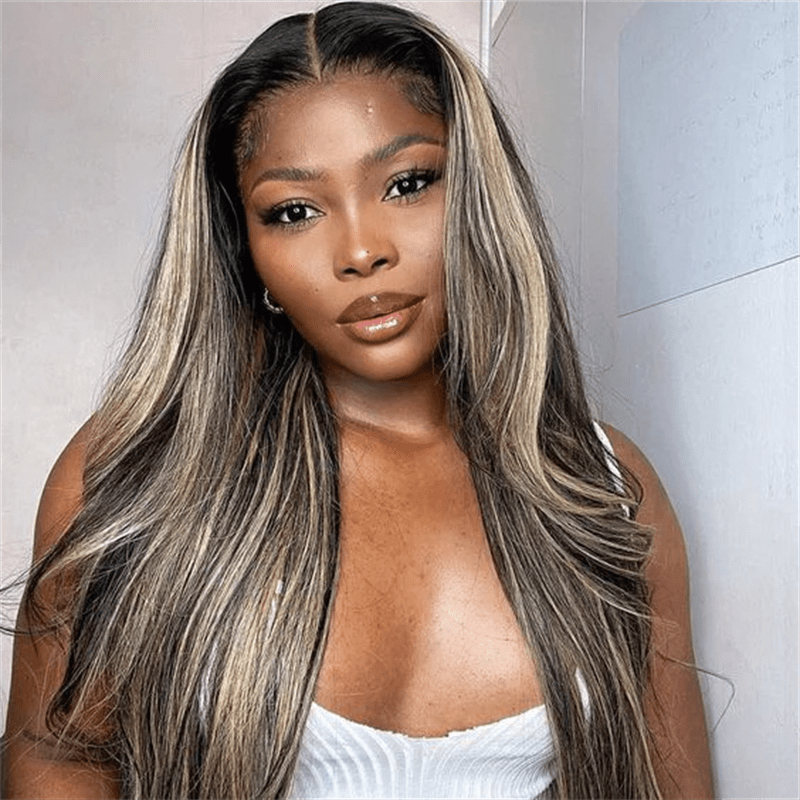 Lemoda P1B/27 Highlight 13x6 Lace Front Wigs Pre - Cut Straight Hair 5x5 Wear Go Glueless Wig - Lemoda Hair