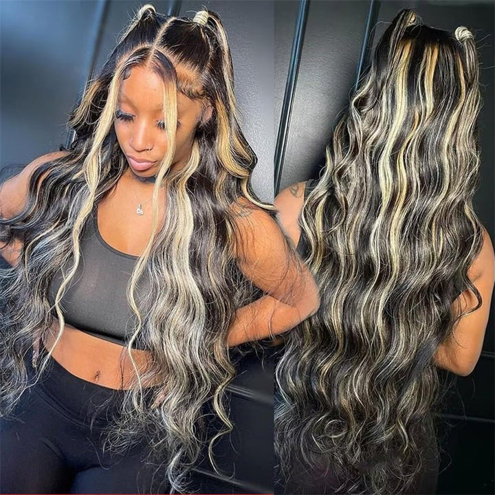 Lemoda P1B/27 Human Hair Wigs Body Wave 13x4 HD Lace Front Wigs for Women - Lemoda Hair
