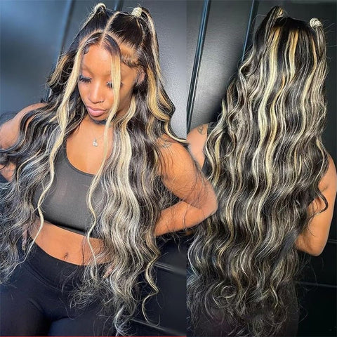 Lemoda P1B/27 Human Hair Wigs Body Wave 13x4 HD Lace Front Wigs for Women - Lemoda Hair