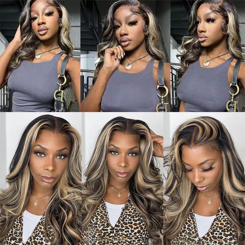 Lemoda P1B/27 Human Hair Wigs Body Wave 13x4 HD Lace Front Wigs for Women - Lemoda Hair