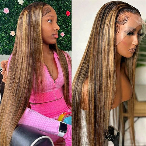 Lemoda P4/27 Highlight Straight Hair Lace Wigs 4x4 5x5 6x6 HD Transparent Lace Closure Wig Beginner Friendly - Lemoda Hair