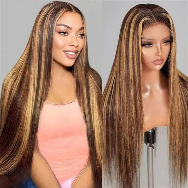 Lemoda P4/27 Highlight Straight Hair Lace Wigs 4x4 5x5 6x6 HD Transparent Lace Closure Wig Beginner Friendly - Lemoda Hair