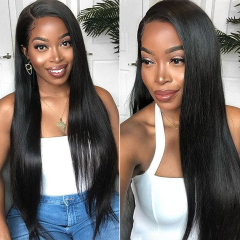 Lemoda Peruvian 13x4 Lace Front Wig for Black Women Natural Black Silky Straight Hair Wig - Lemoda Hair