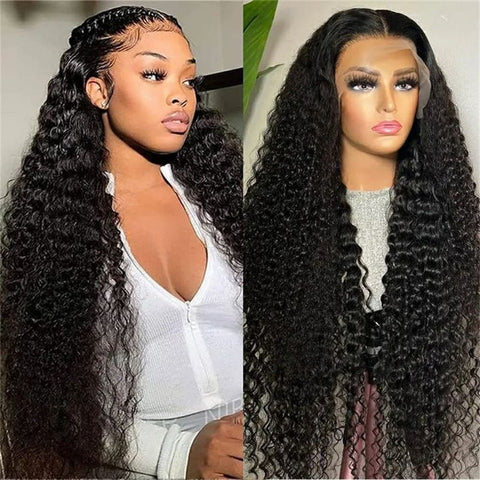 Lemoda Pineapple Wave 13x6 Lace Front Wigs Human Hair Deep Curly HD Invisible 13x4 Lace Frontal Wigs 40 Inches 250% - Lemoda Hair