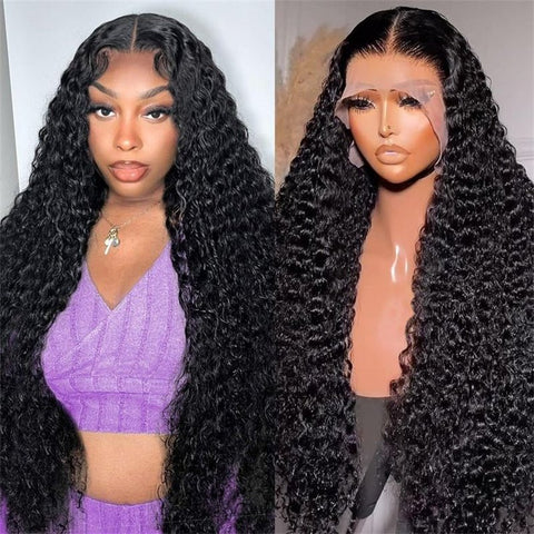 Lemoda Pineapple Wave 13x6 Lace Front Wigs Human Hair Deep Curly HD Invisible 13x4 Lace Frontal Wigs 40 Inches 250% - Lemoda Hair