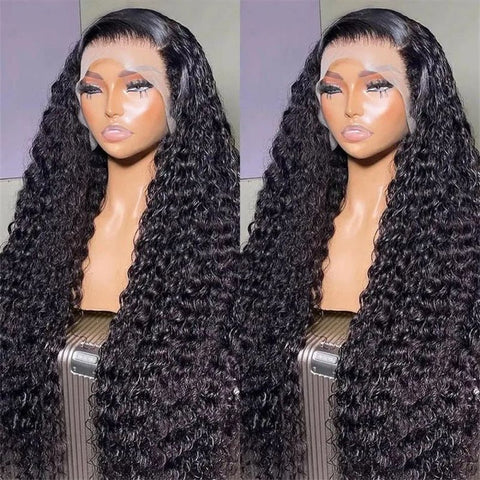 Lemoda Pineapple Wave 13x6 Lace Front Wigs Human Hair Deep Curly HD Invisible 13x4 Lace Frontal Wigs 40 Inches 250% - Lemoda Hair