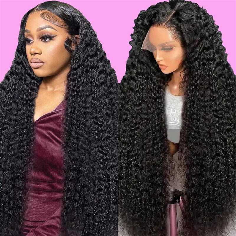 Lemoda Pineapple Wave 13x6 Lace Front Wigs Human Hair Deep Curly HD Invisible 13x4 Lace Frontal Wigs 40 Inches 250% - Lemoda Hair