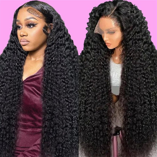 Lemoda Pineapple Wave 13x6 Lace Front Wigs Human Hair Deep Curly HD Invisible 13x4 Lace Frontal Wigs 40 Inches 250% - Lemoda Hair