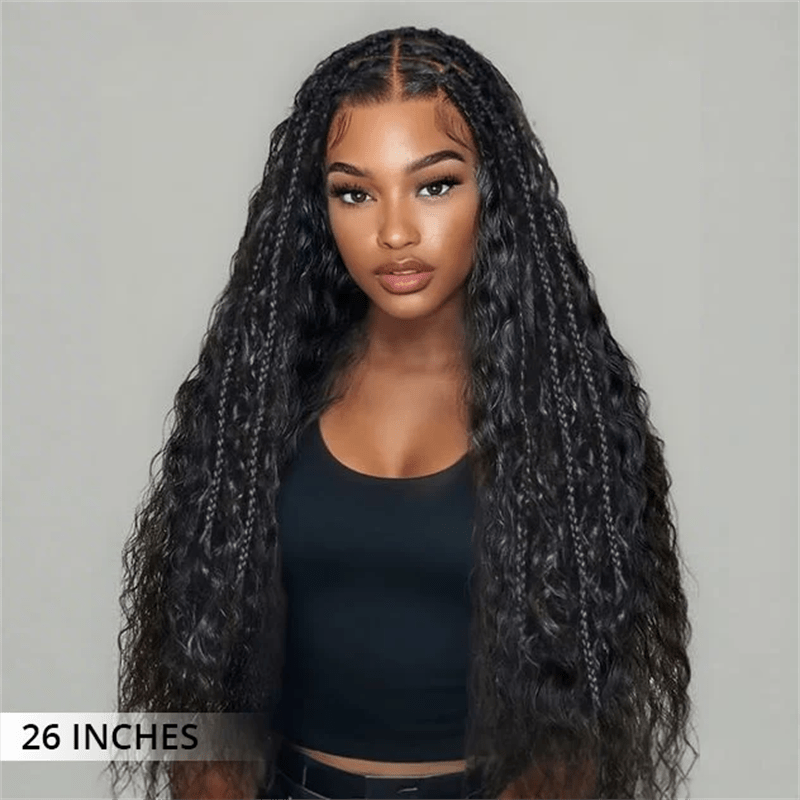Lemoda Pre Braided Lace Front Wig Water Wave 13x6 Lace Frontal Human Hair Wig - Lemoda Hair