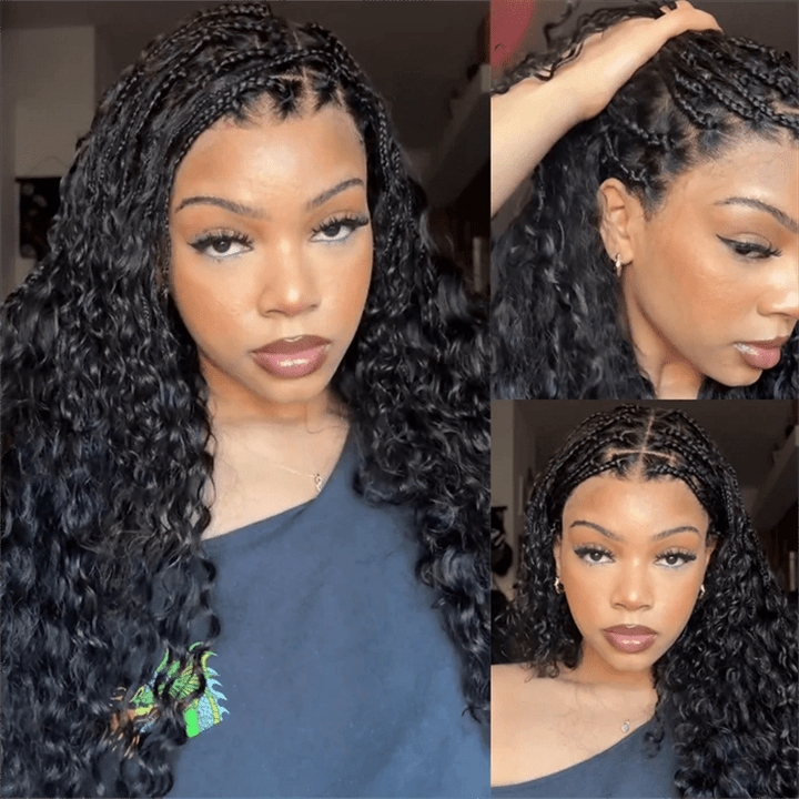 Lemoda Pre Braided Lace Front Wig Water Wave 13x6 Lace Frontal Human Hair Wig - Lemoda Hair