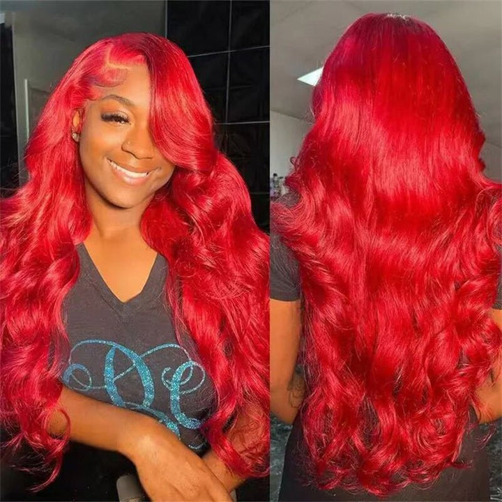 Lemoda Red Body Wave Lace Front Wigs HD Transparent 13x4 13x6 Lace Front Human Hair Wigs - Lemoda Hair