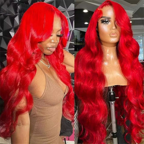 Lemoda Red Body Wave Lace Front Wigs HD Transparent 13x4 13x6 Lace Front Human Hair Wigs - Lemoda Hair