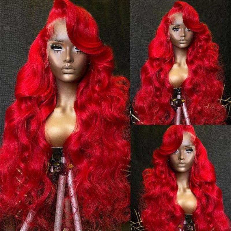 Lemoda Red Body Wave Lace Front Wigs HD Transparent 13x4 13x6 Lace Front Human Hair Wigs - Lemoda Hair