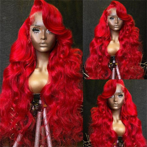 Lemoda Red Body Wave Lace Front Wigs HD Transparent 13x4 13x6 Lace Front Human Hair Wigs - Lemoda Hair