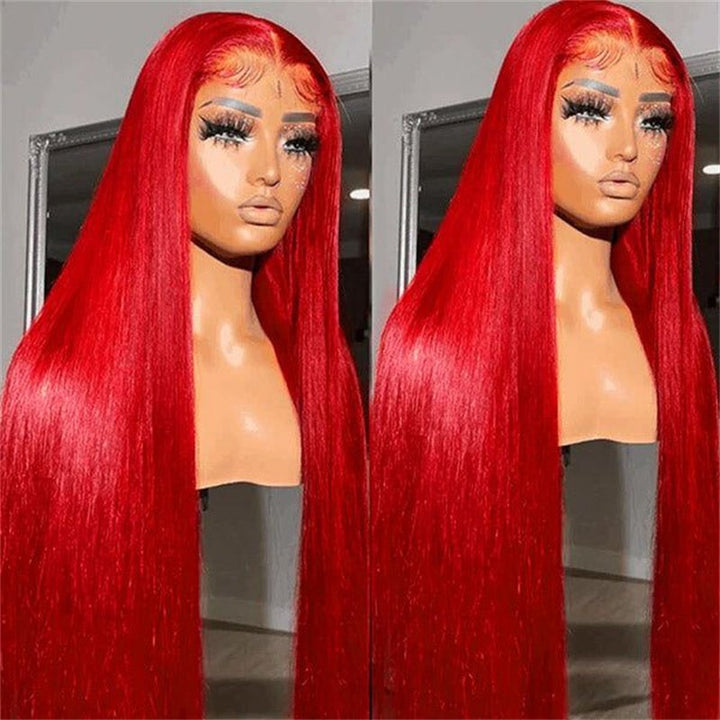 Lemoda Red Lace Front Wigs Human Hair Pre Plucked 13x4 13x6 Straight Human Hair Colored Wigs - Lemoda Hair